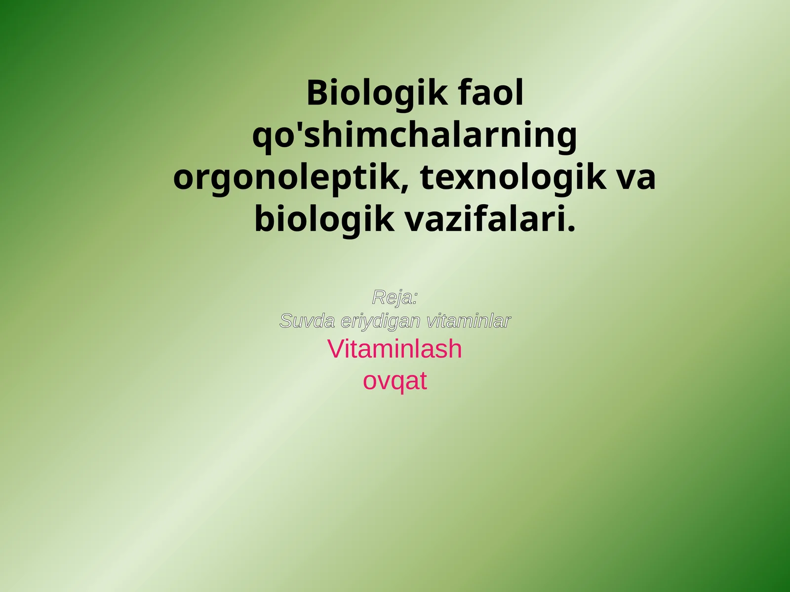 Biologik faol qo'shimchalar