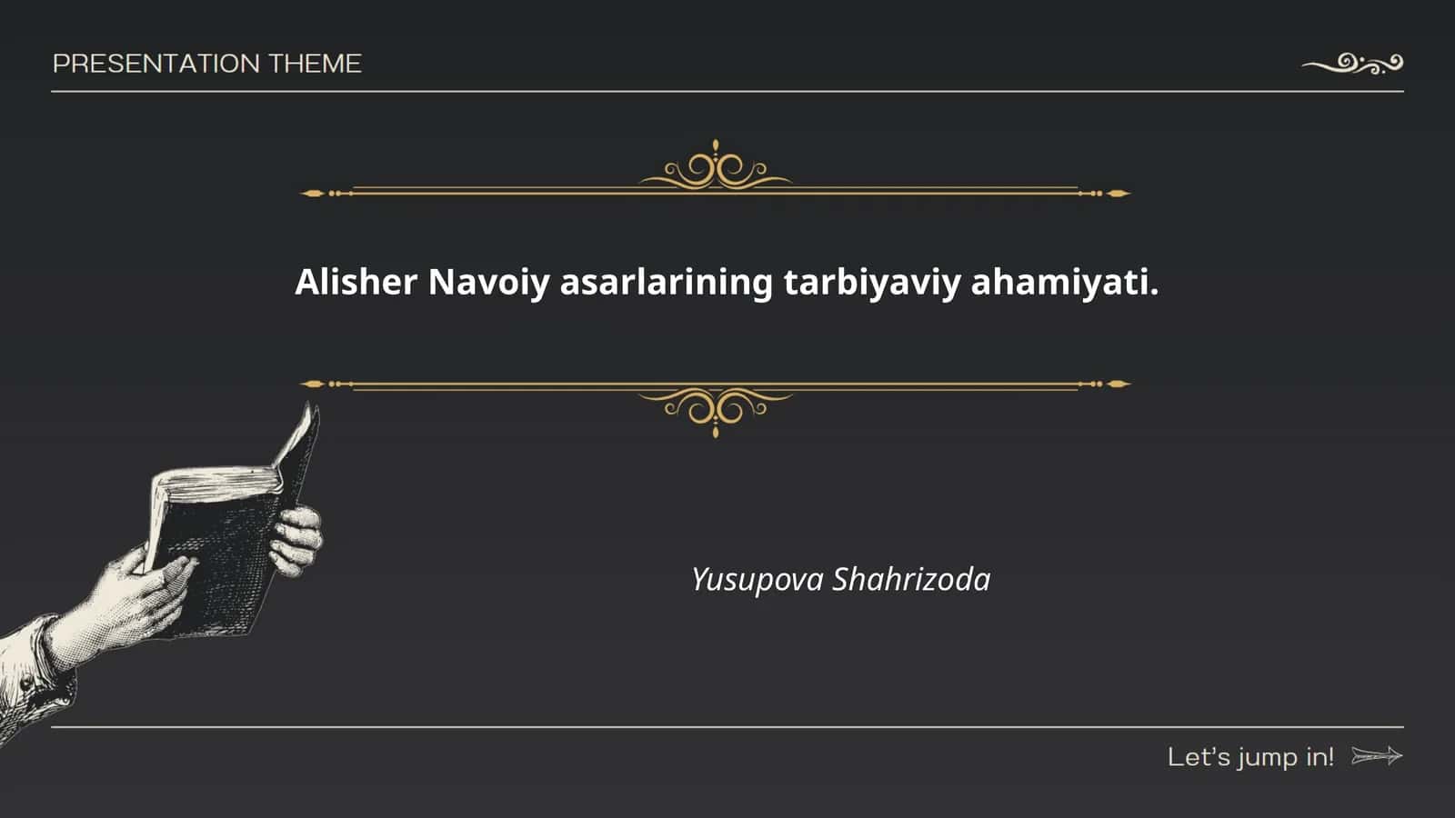 Alisher Navoiy asarlarining tarbiyaviy ahamiyati