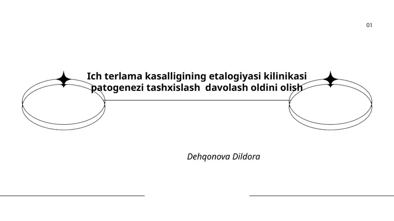 Ich terlama kasalligining etalogiyasi kilinikasi patogenezi tashxislash davolash oldini olish