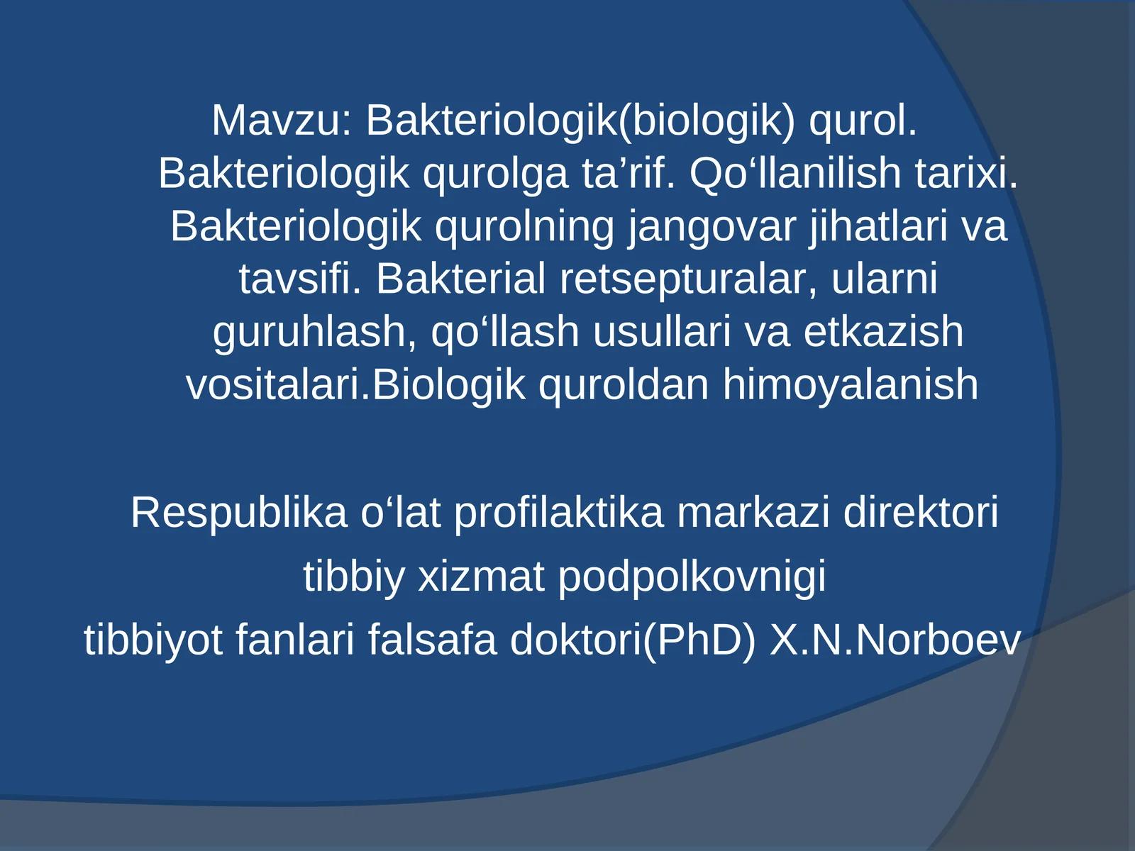 Bakteriologik(biologik) qurol