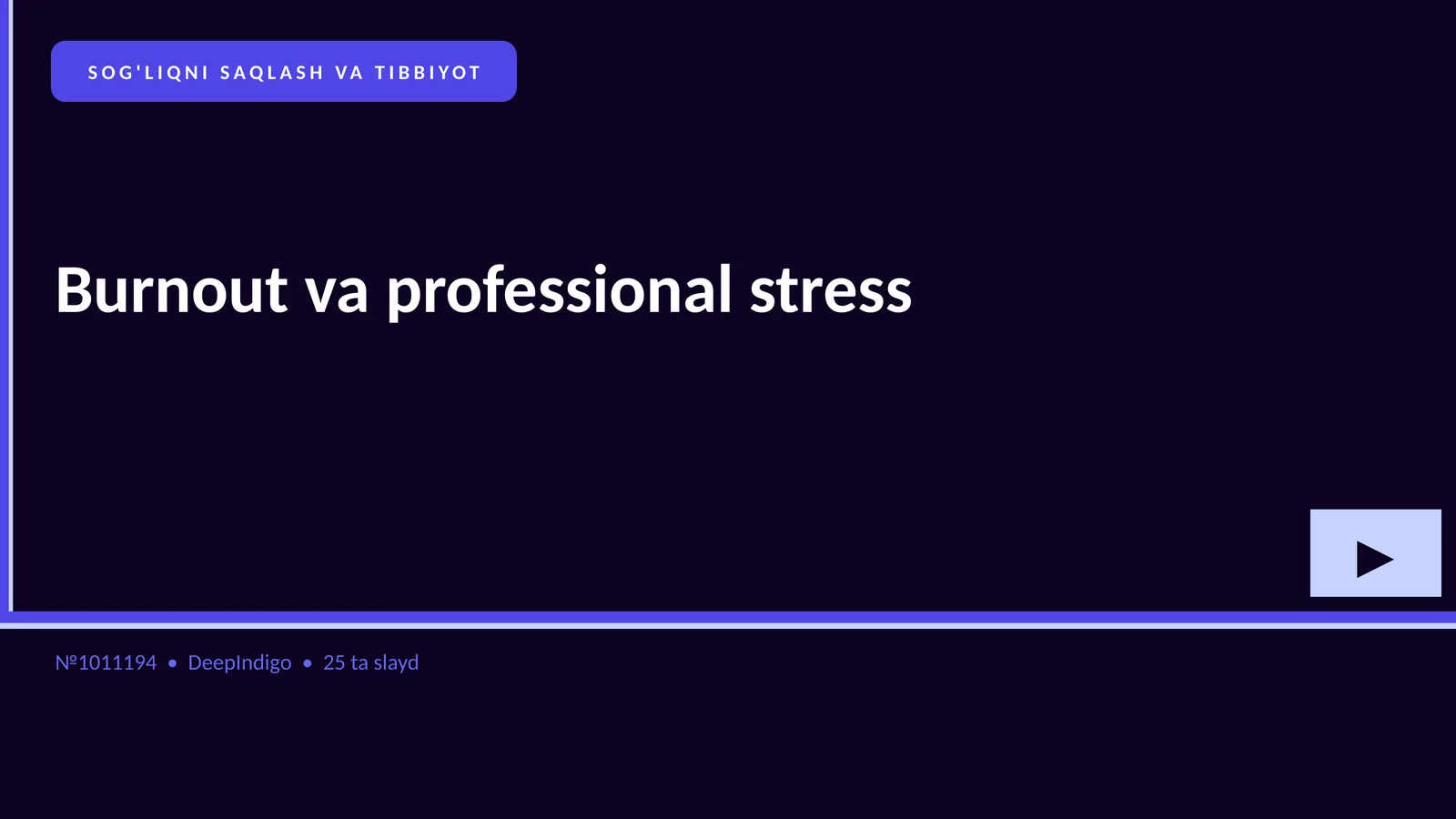 Burnout va professional stress
