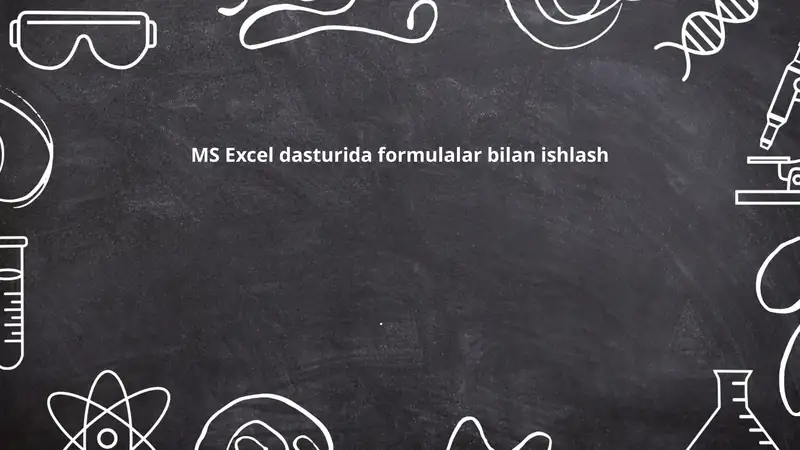 MS Excel formulalari