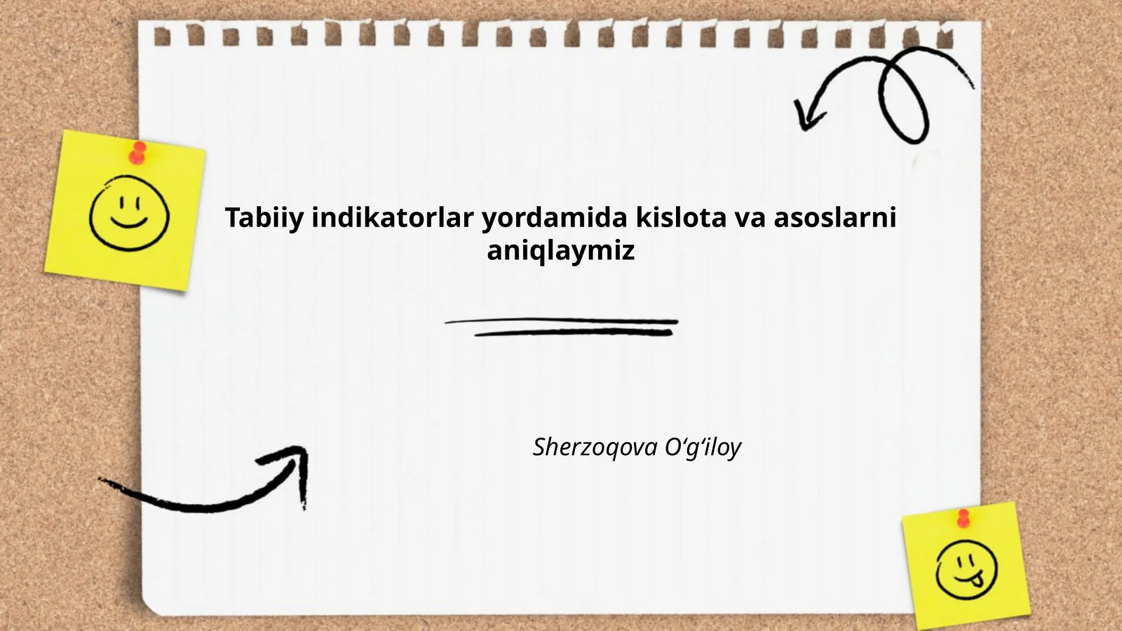 Tabiiy indikatorlar yordamida kislota va asoslarni aniqlaymiz