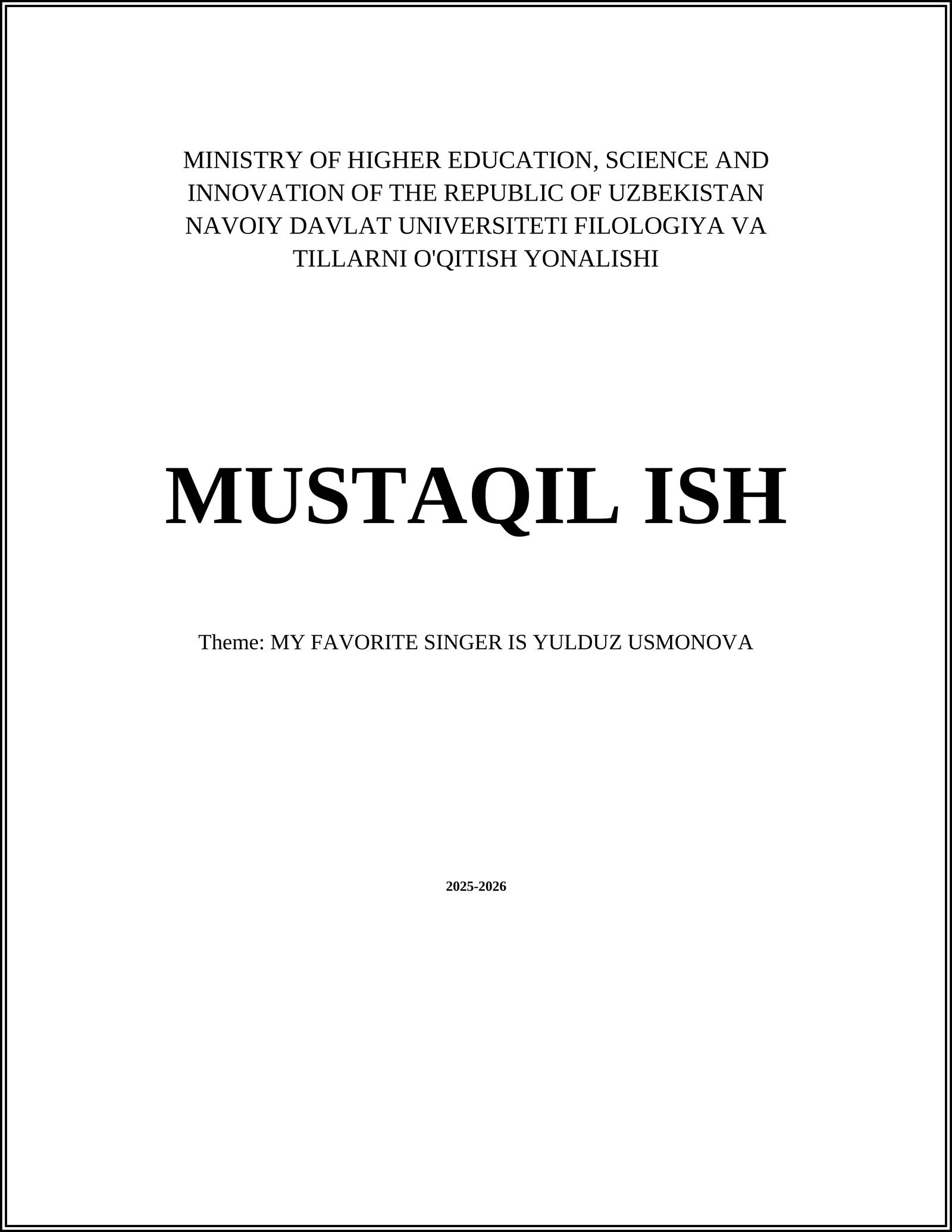Yulduz Usmonova's Biography