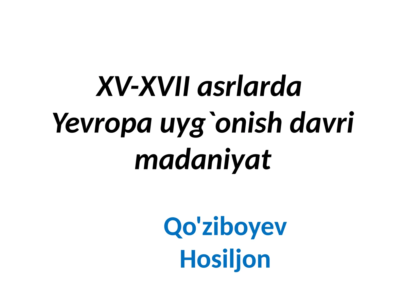Uyg`onish Davri