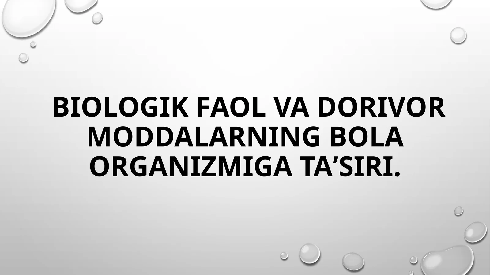 Biologik faol vazifalar