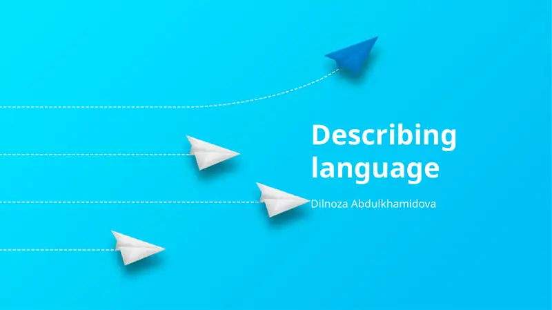 Describing language