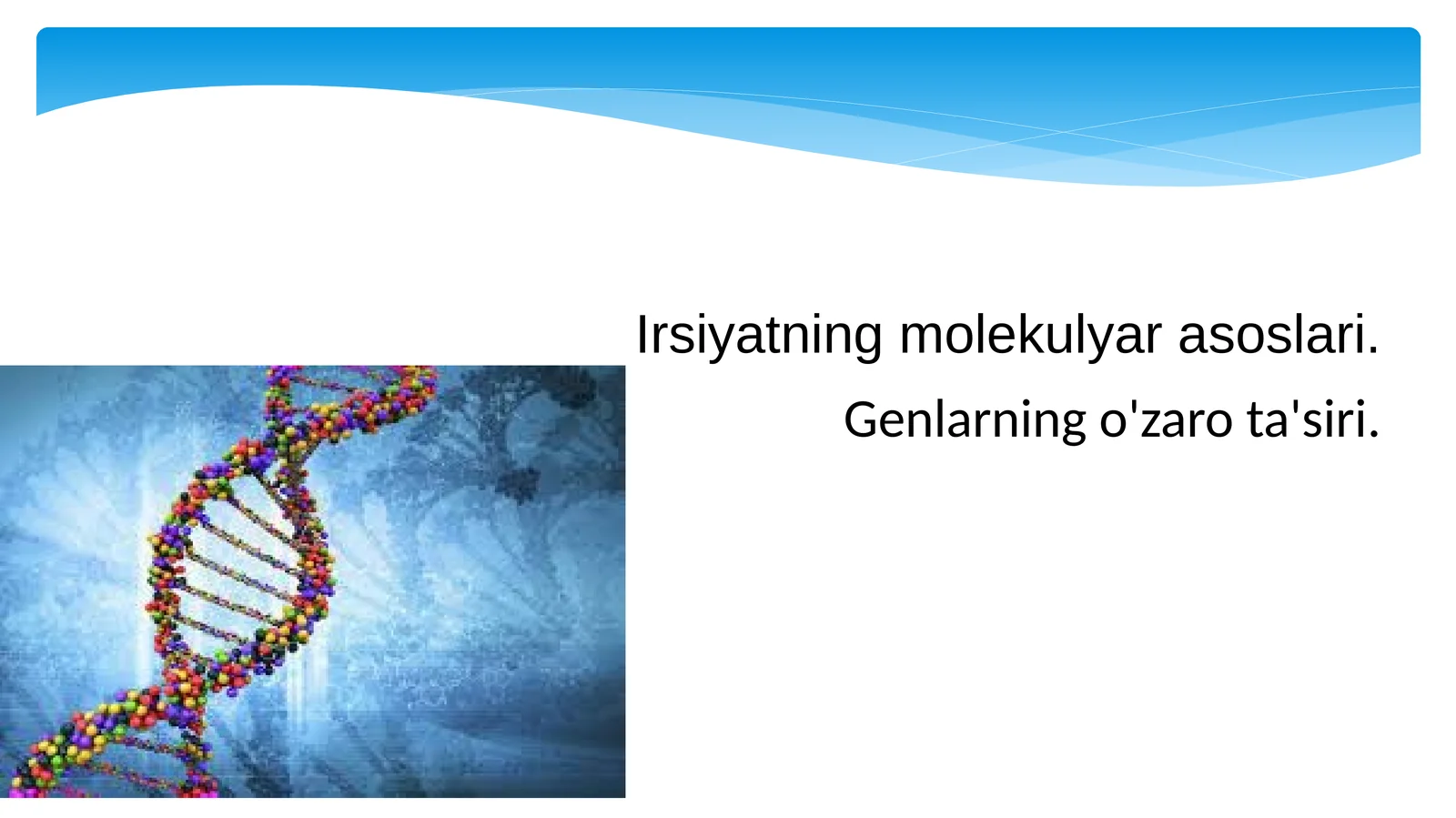 Irsiyatning molekulyar asoslari
