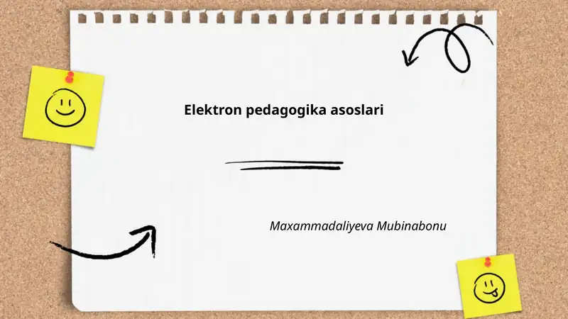 Elektron pedagogika asoslari