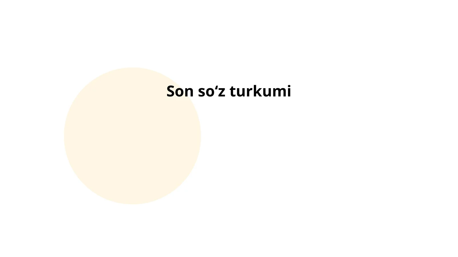 Son soʻz turkumi