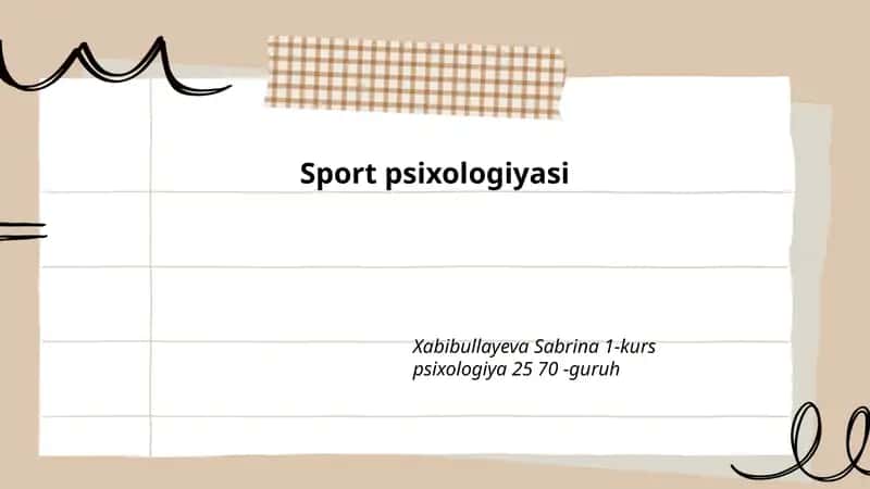 Sport psixologiyasi