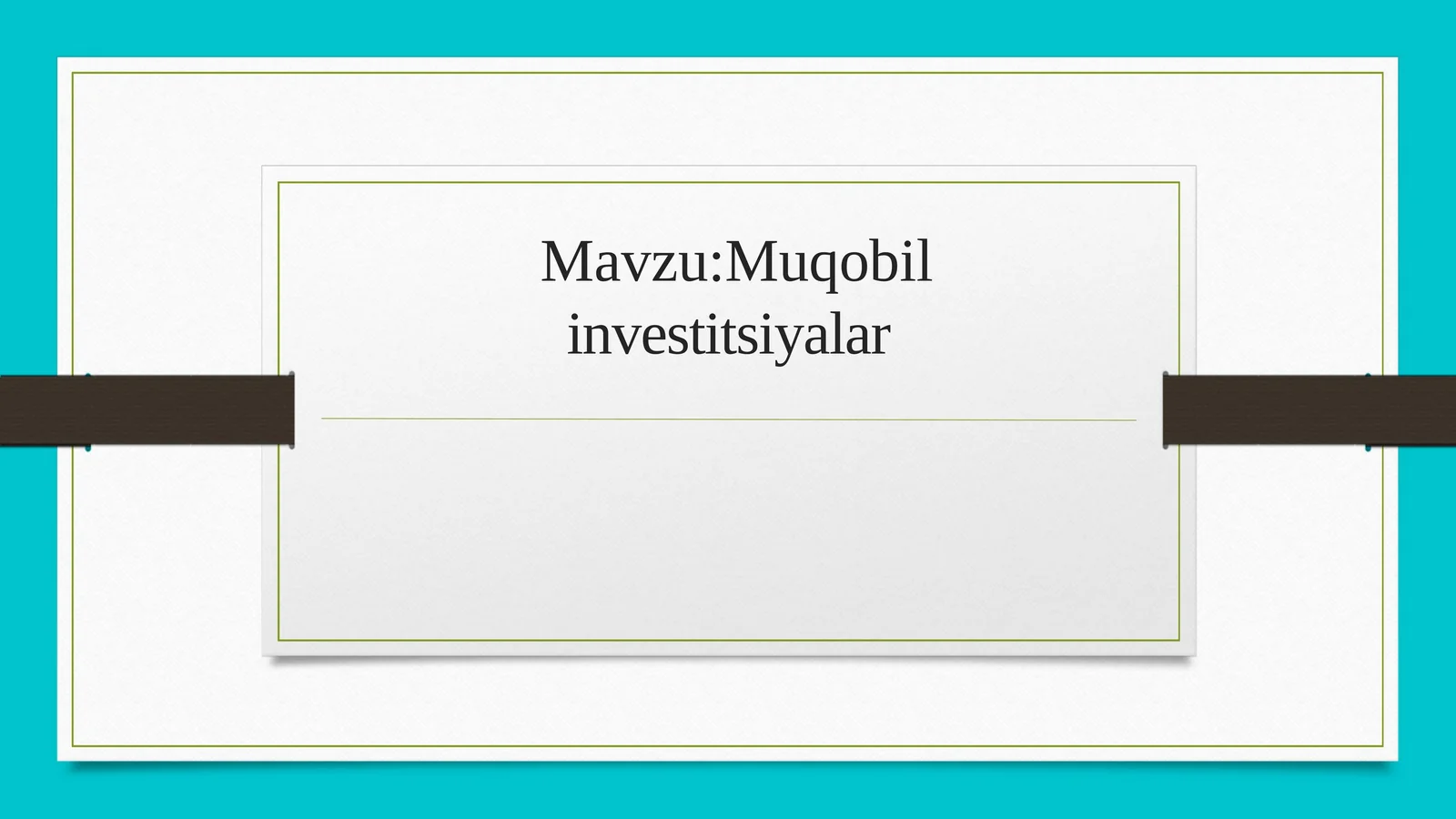 Muqobil investitsiyalar