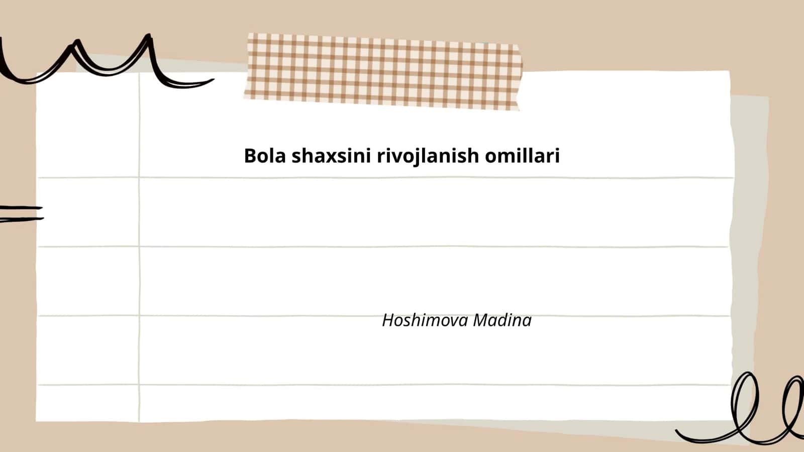 Bola shaxsini rivojlanish omillari