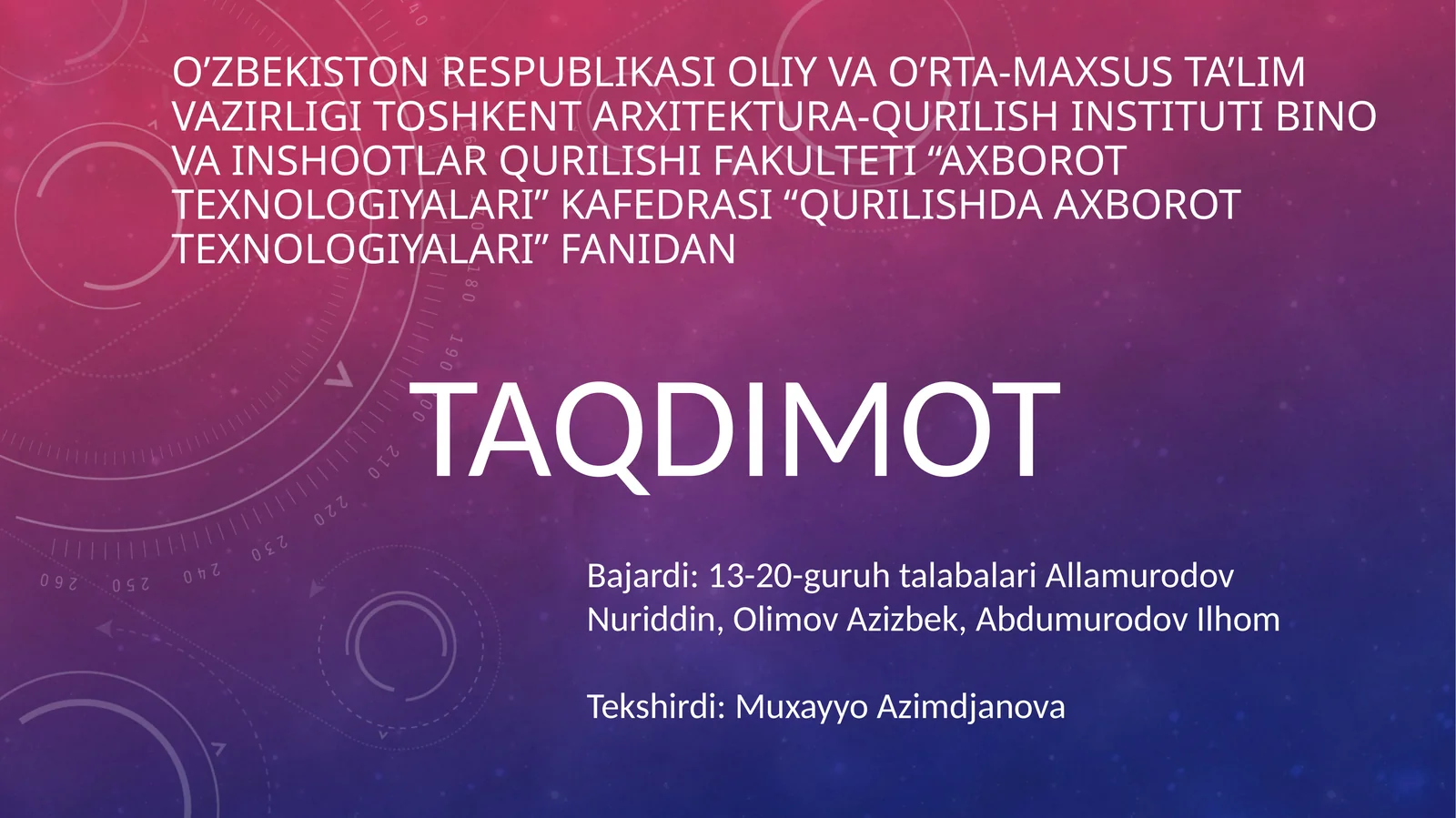 AutoCAD dasturi haqida