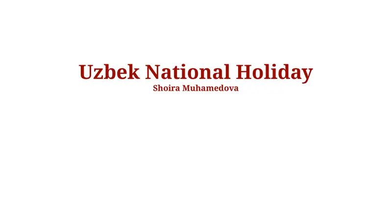 Navruz Celebration in Uzbekistan