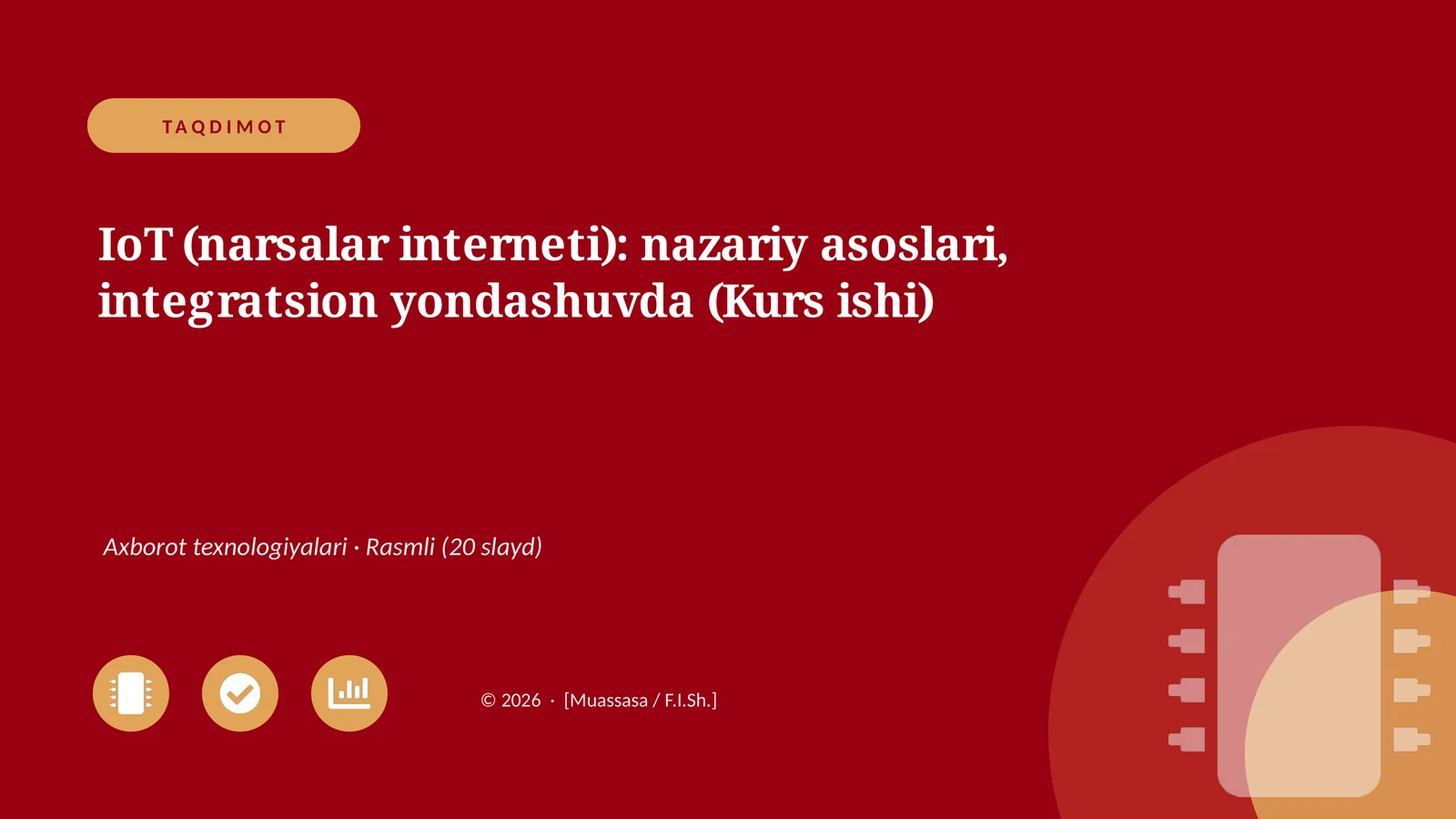 IoT (narsalar interneti): nazariy asoslari, integratsion yondashuvda