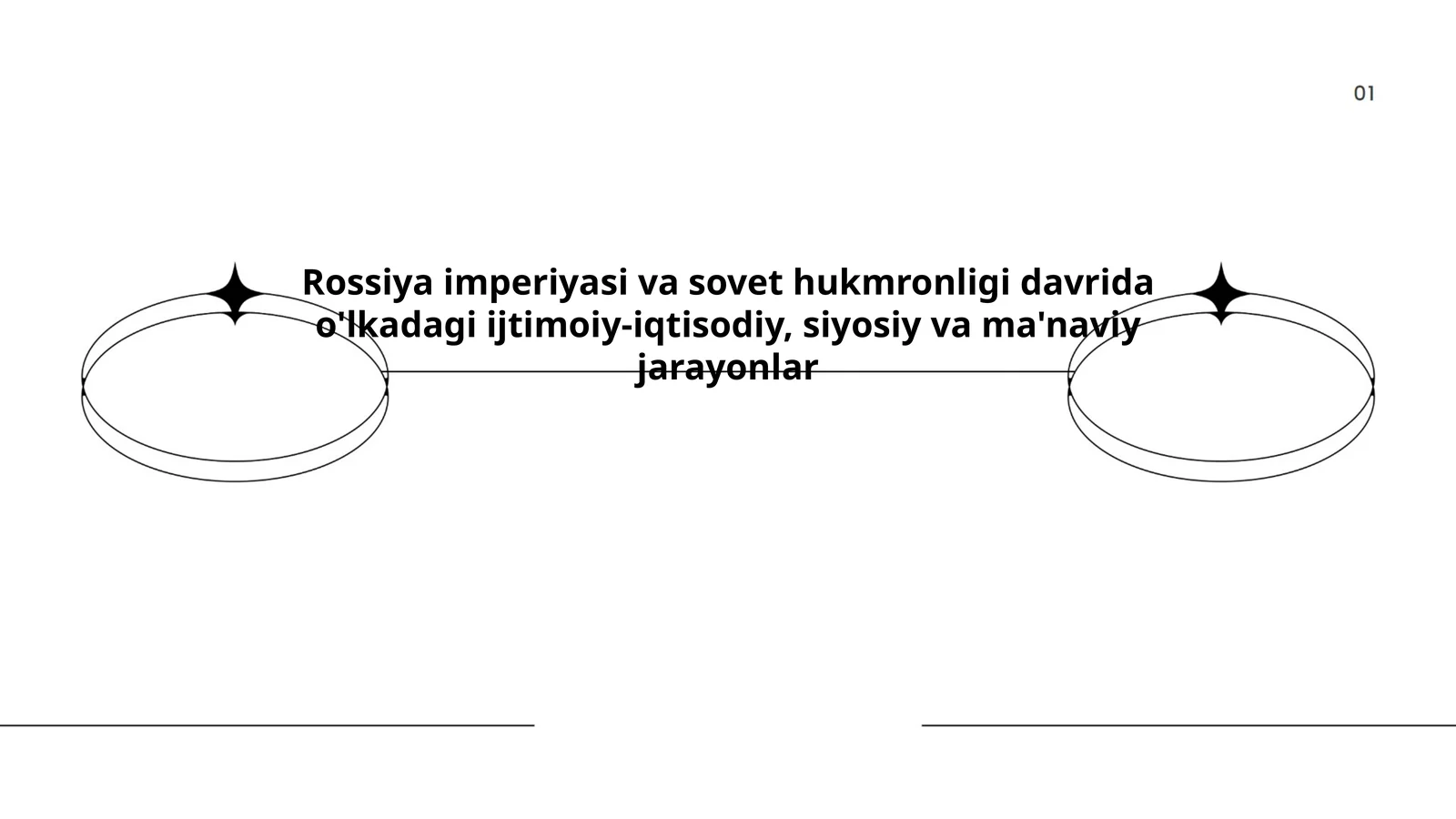 Rossiya imperiyasi va sovet hukmronligi davrida o'lkadagi ijtimoiy-iqtisodiy, siyosiy va ma'naviy jarayonlar