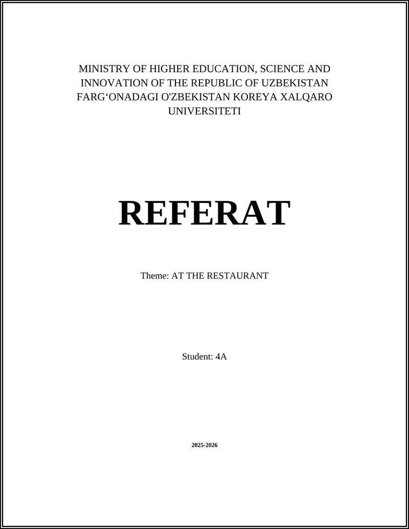 Making a Reservation at a Restaurant