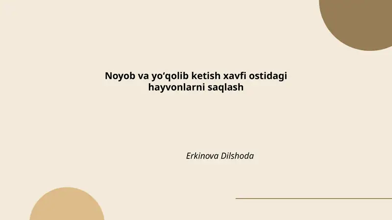Noyob va yoʻqolib ketish xavfi ostidagi hayvonlarni saqlash