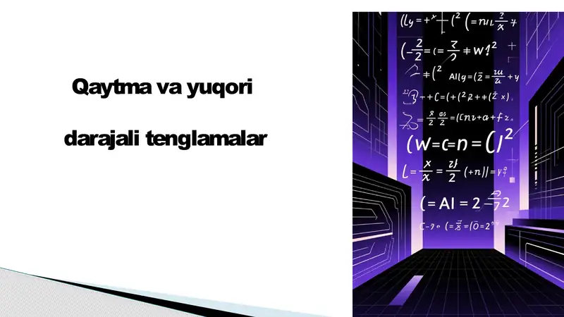 Chiziqli Tenglama
