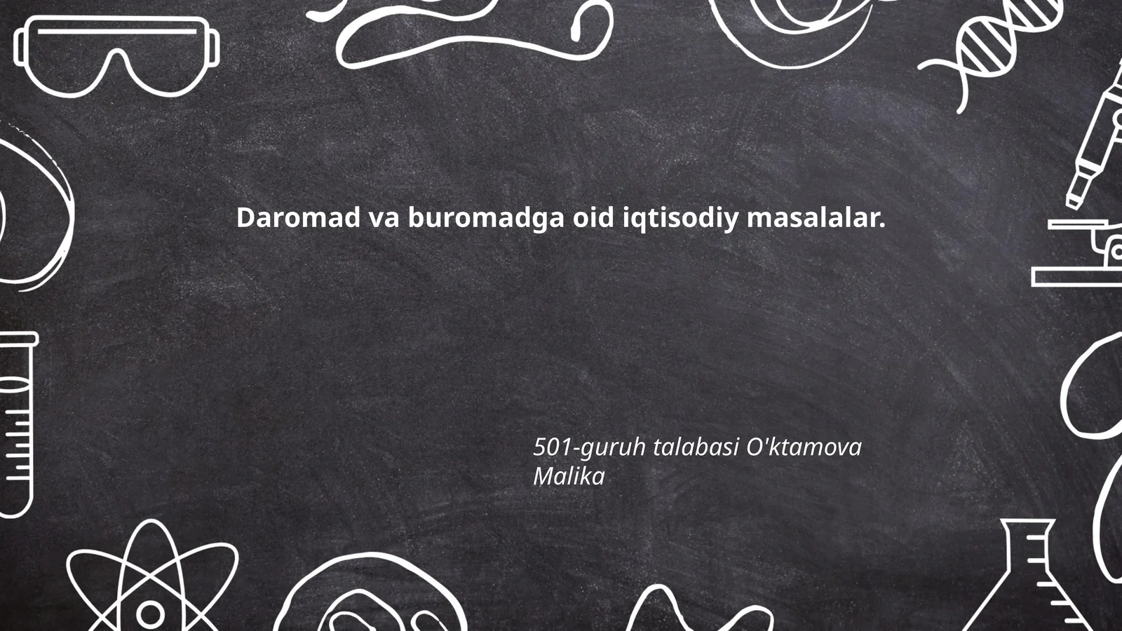 Daromad va buromadga oid iqtisodiy masalalar