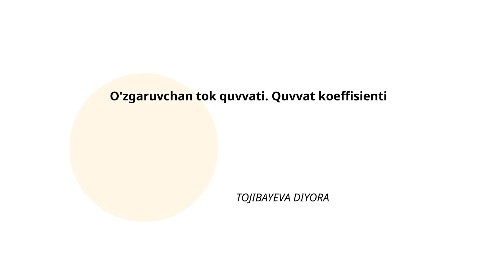 O'zgaruvchan tok quvvati