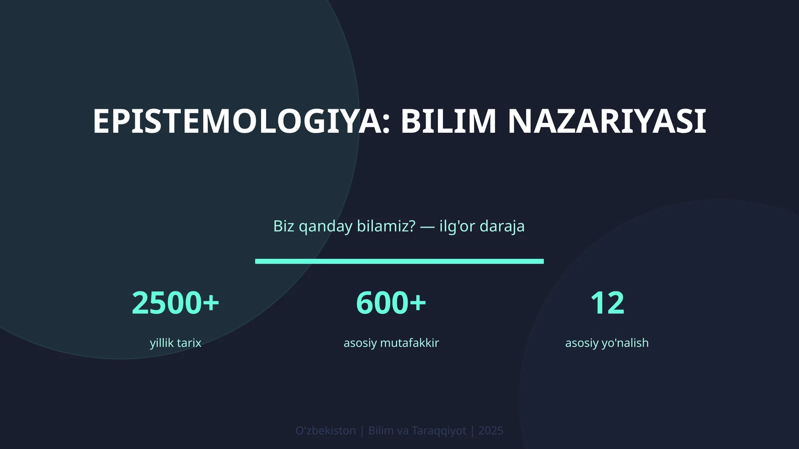 Epistemologiya: bilim nazariyasi
