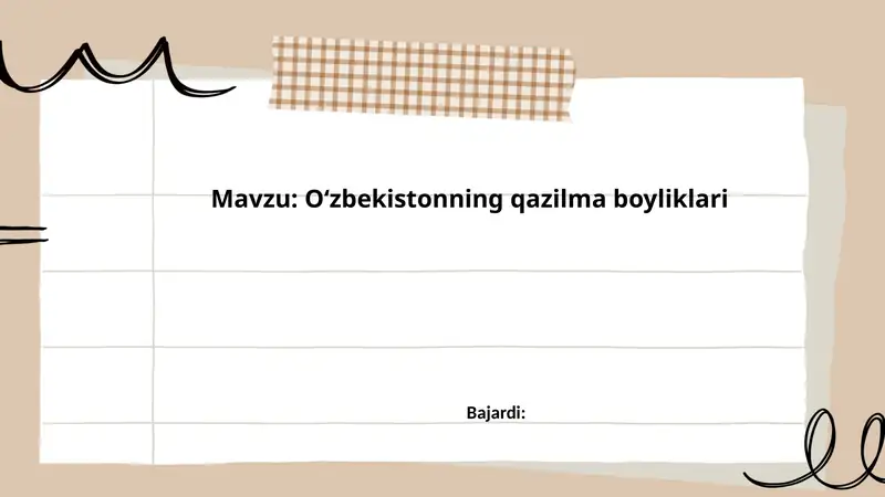 Oʻzbekistonning qazilma boyliklari