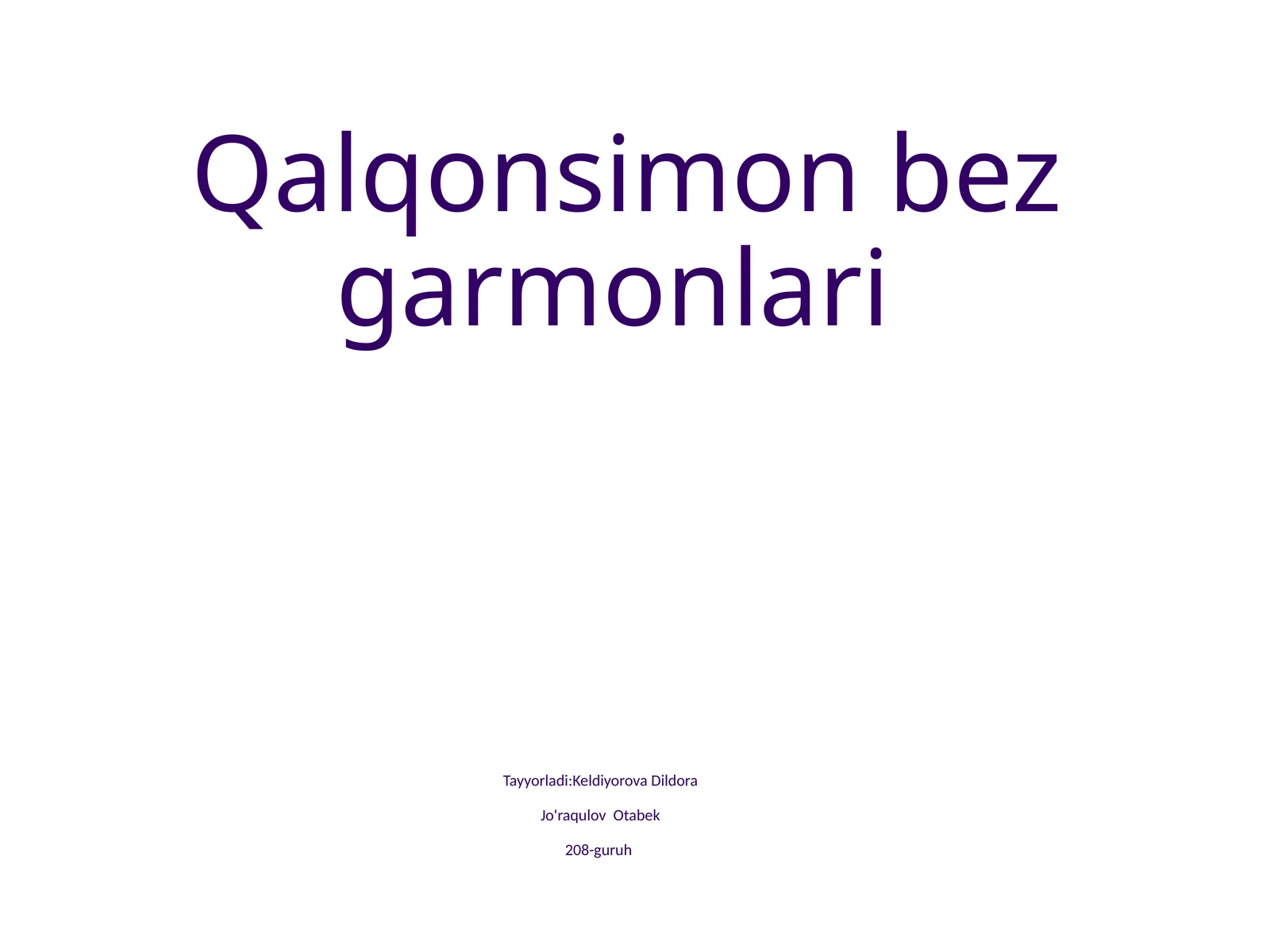 Qalqonsimon bez garmonlari