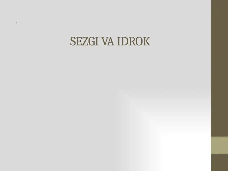 Sezgi va idrok