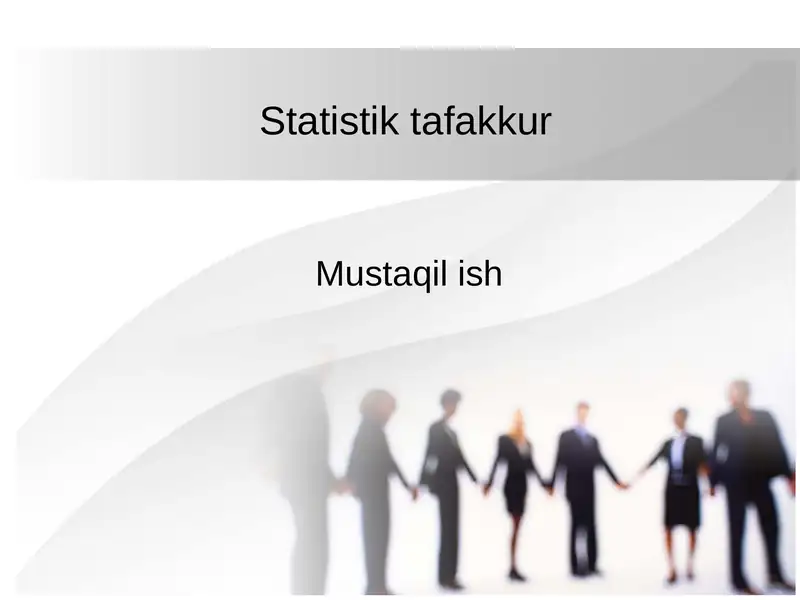 Statistik tafakkur