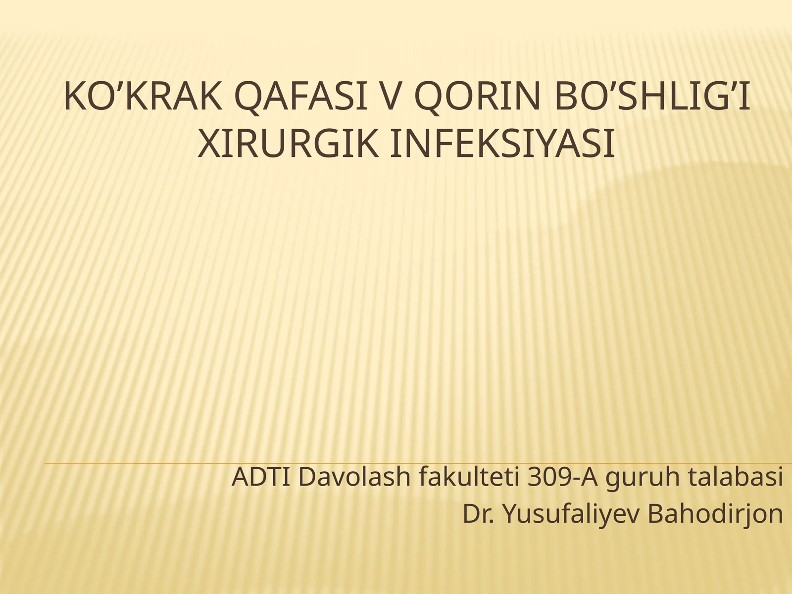 Xirurgik infeksiyasi