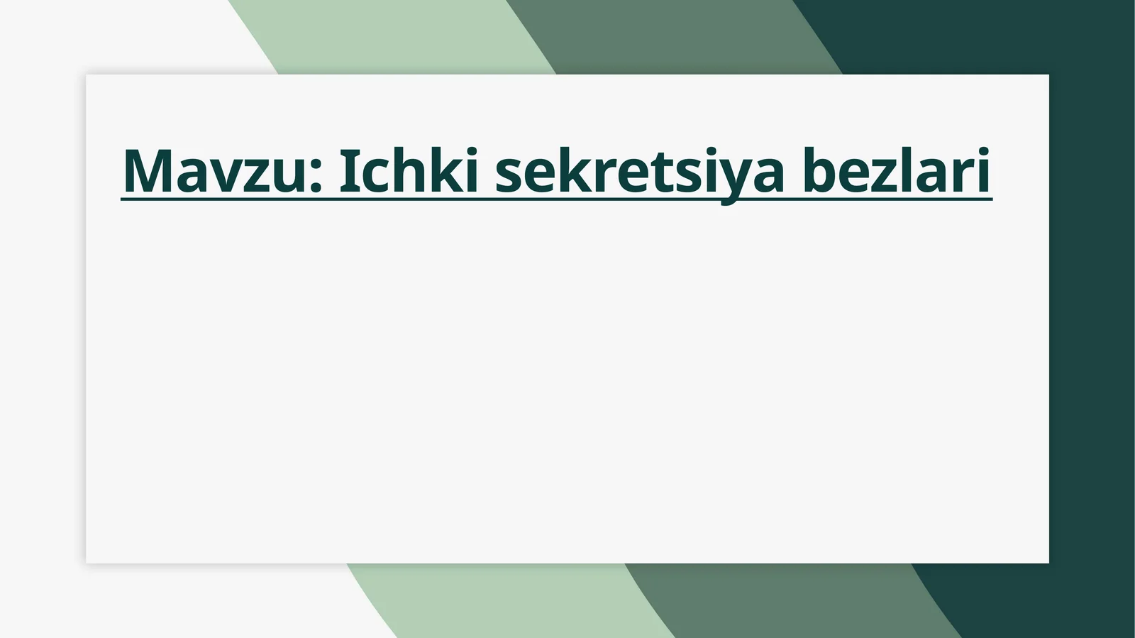Ichki sekretsiya bezlari