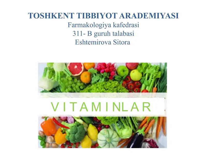 Vitaminlar