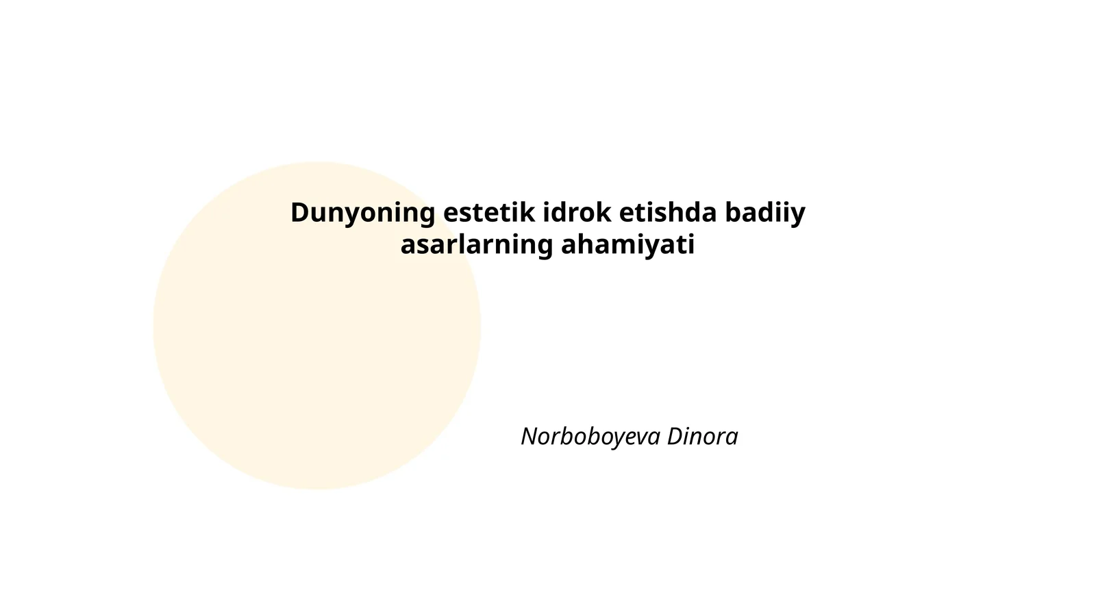 Badiiy asarlarning estetik idrok etishda ahamiyati