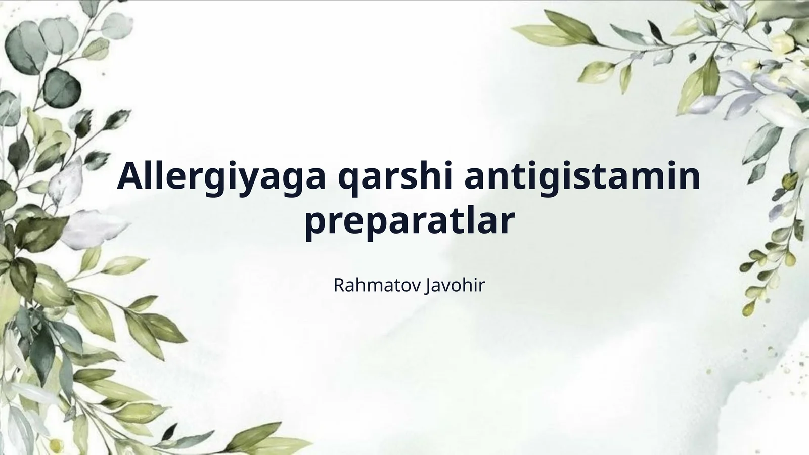 Allergiyaga qarshi antigistamin preparatlar