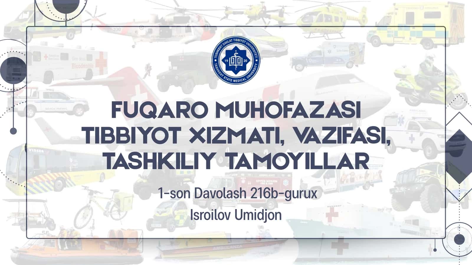 FUQARO MUHOFAZASI TIBBIYOT XIZMATI, VAZIFASI, TASHKILIY TAMOYILLAR