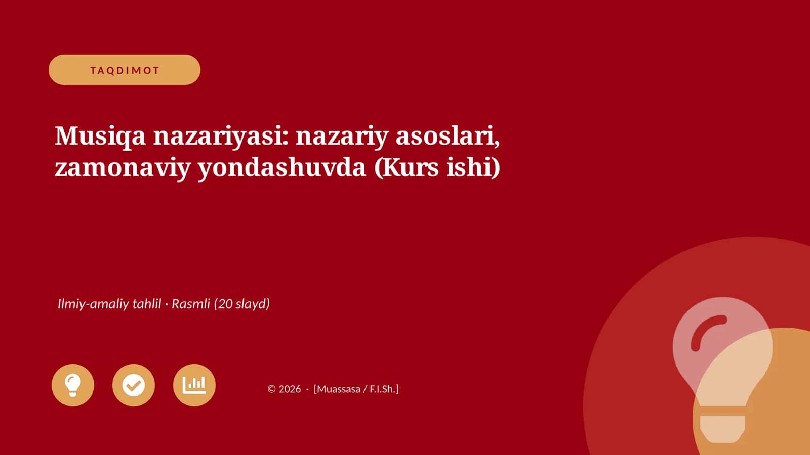 Musiqa nazariyasi: nazariy asoslari, zamonaviy yondashuvda (Kurs ishi)