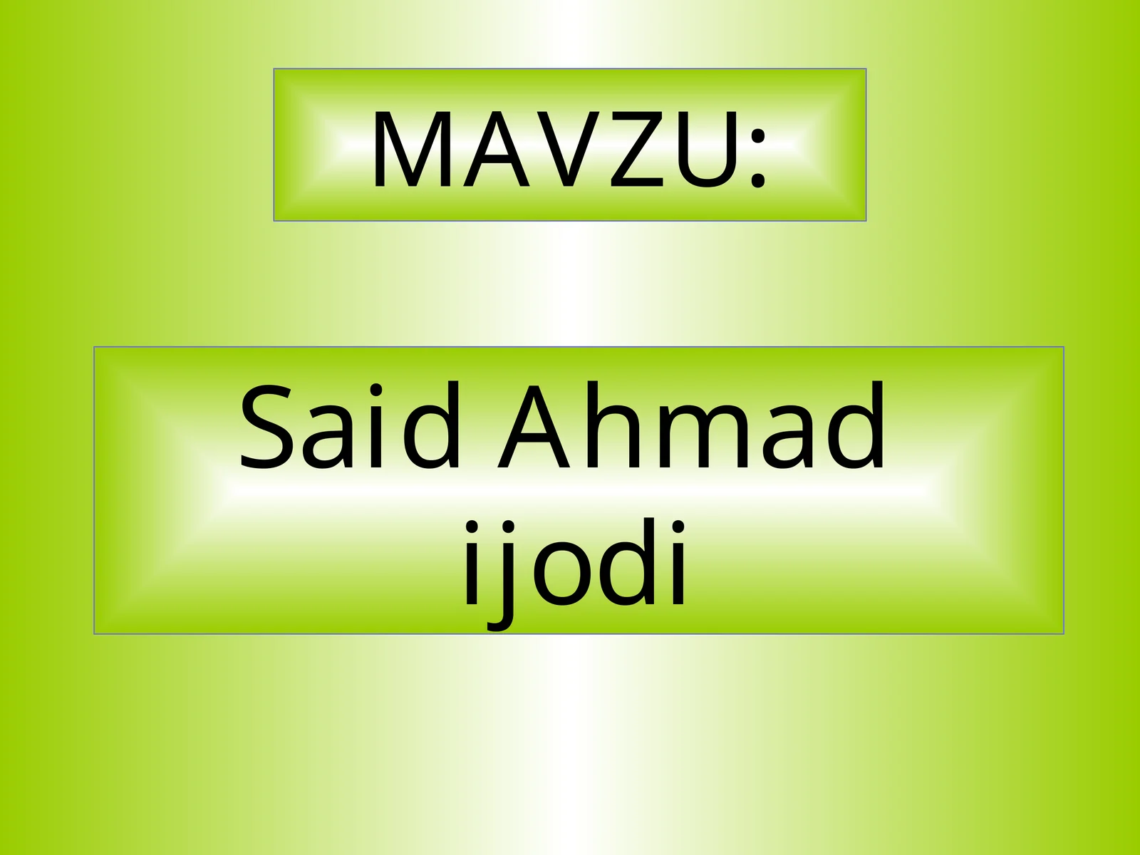 Said Ahmad