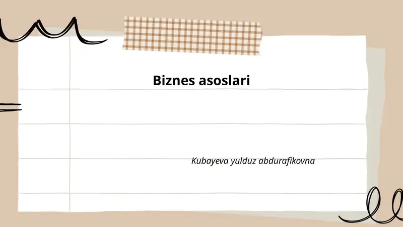 Biznes asoslari