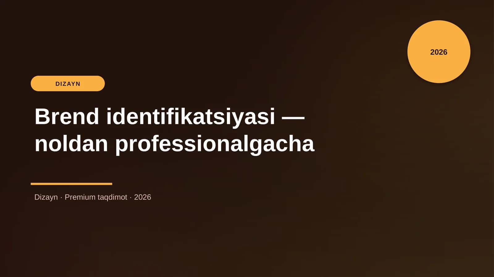 Brend identifikatsiyasi — noldan professionalgacha