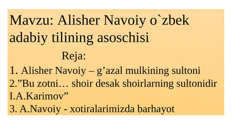 Alisher Navoiy