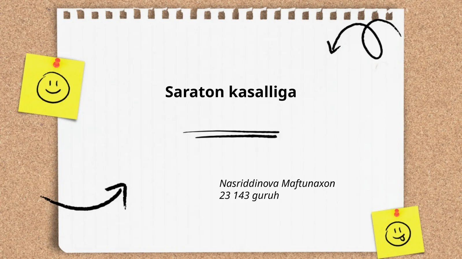 Saraton kasalliga
