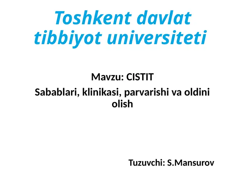 CISTIT