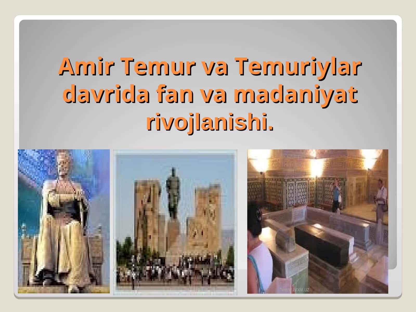 AMIR TEMUR VA TEMURIYLAR DAVRIDA O‘ZBEK DAVLATCHILIGINING YUKSALISHI:IJTIMOIY-SIYOSIY, IQTISODIY