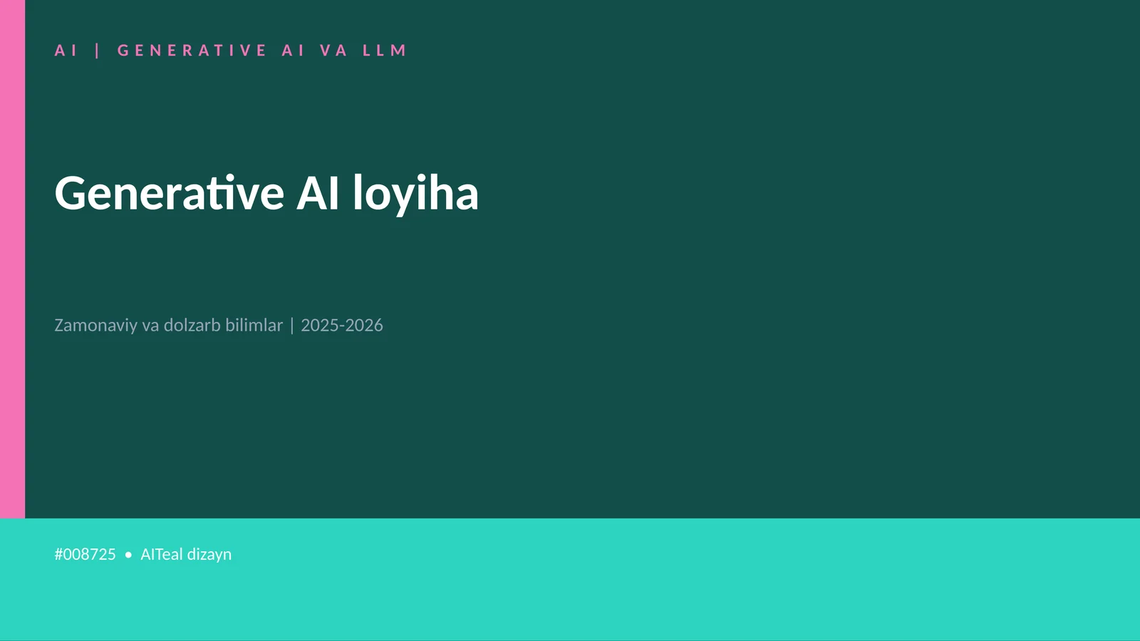 GENERATIVE AI VA LLM