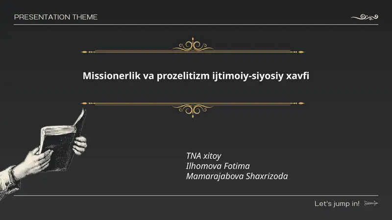 Missionerlik va prozelitizm ijtimoiy-siyosiy xavfi