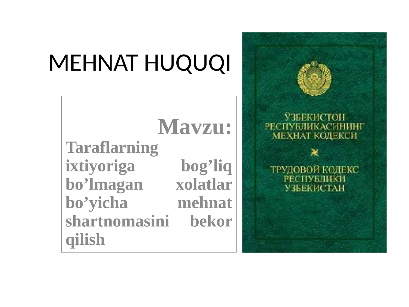 MEHNAT HUQUQI