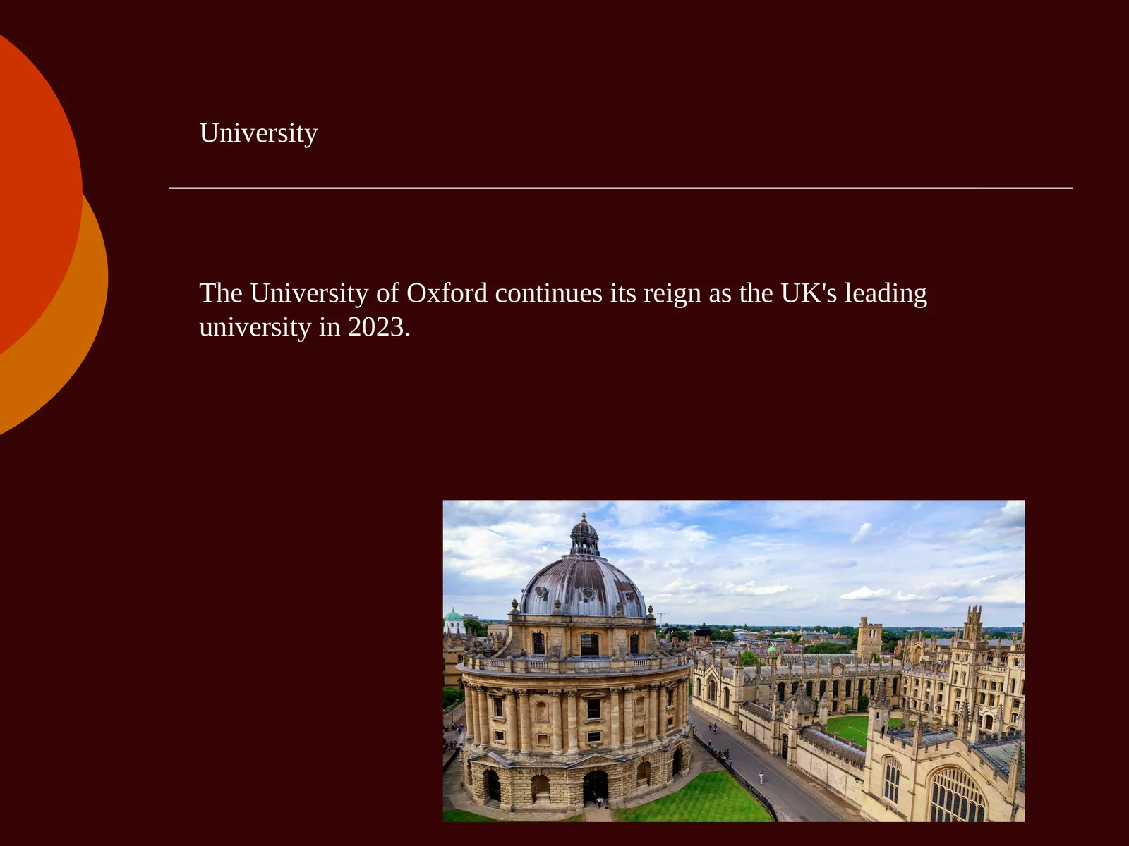 University of Oxford