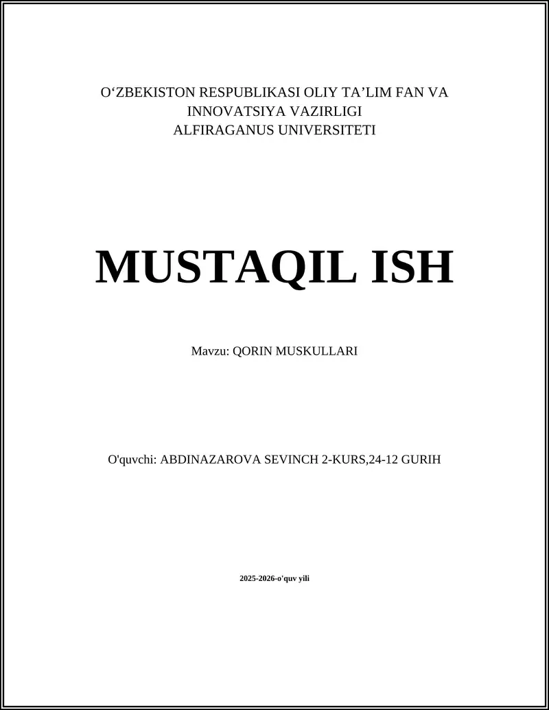 QORIN MUSKULLARI